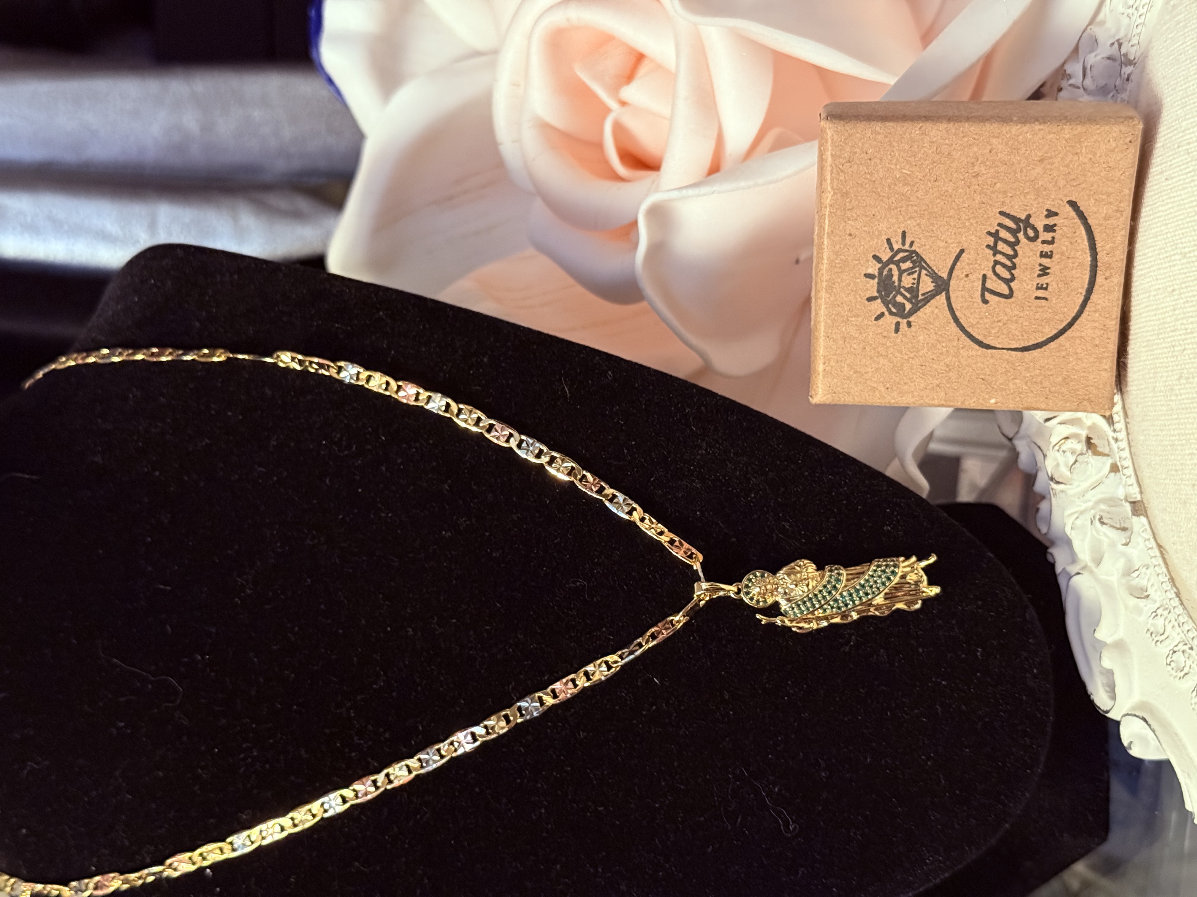 St. Jude Thaddeus 3-Color Gold Plated Necklace
