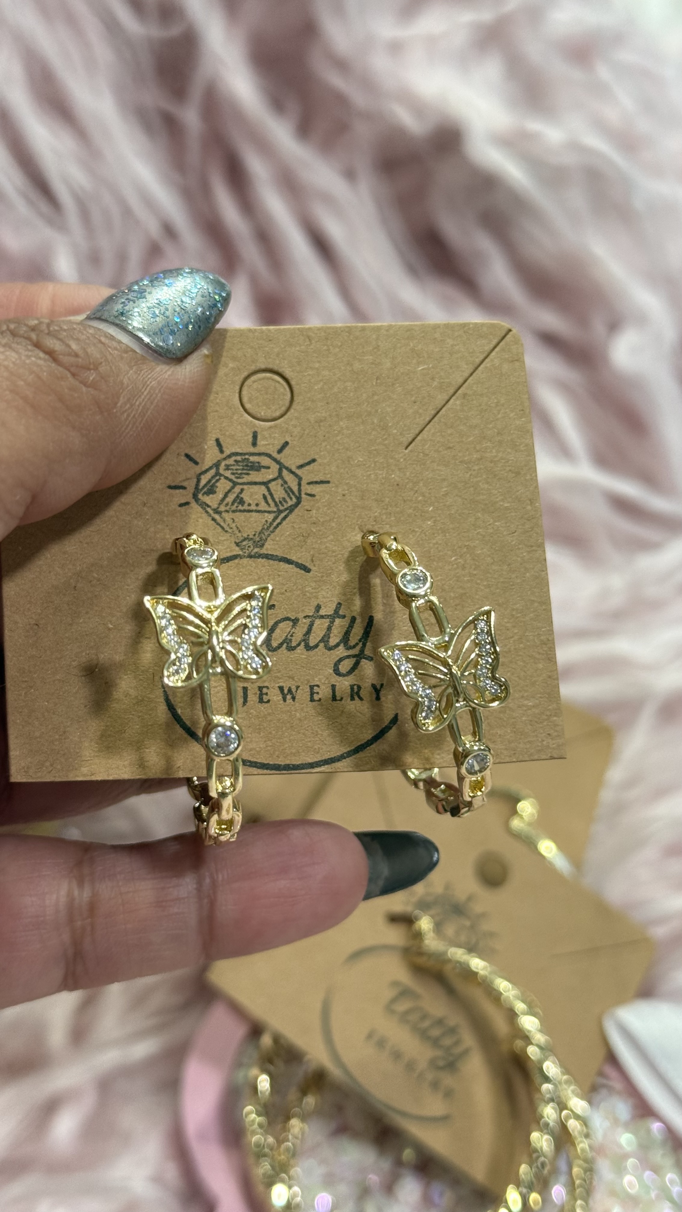Gold Plated Butterfly Earrings