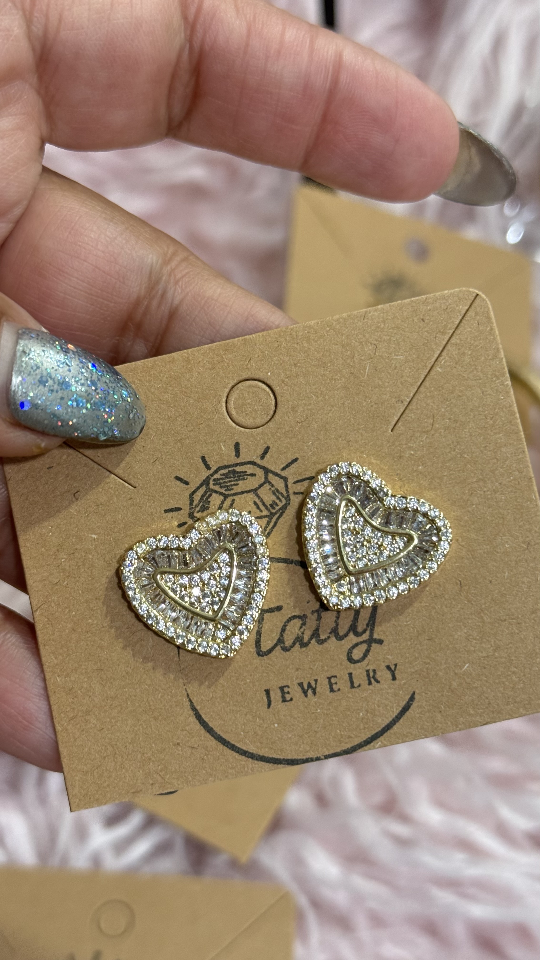 Heart Gold Plated Earrings