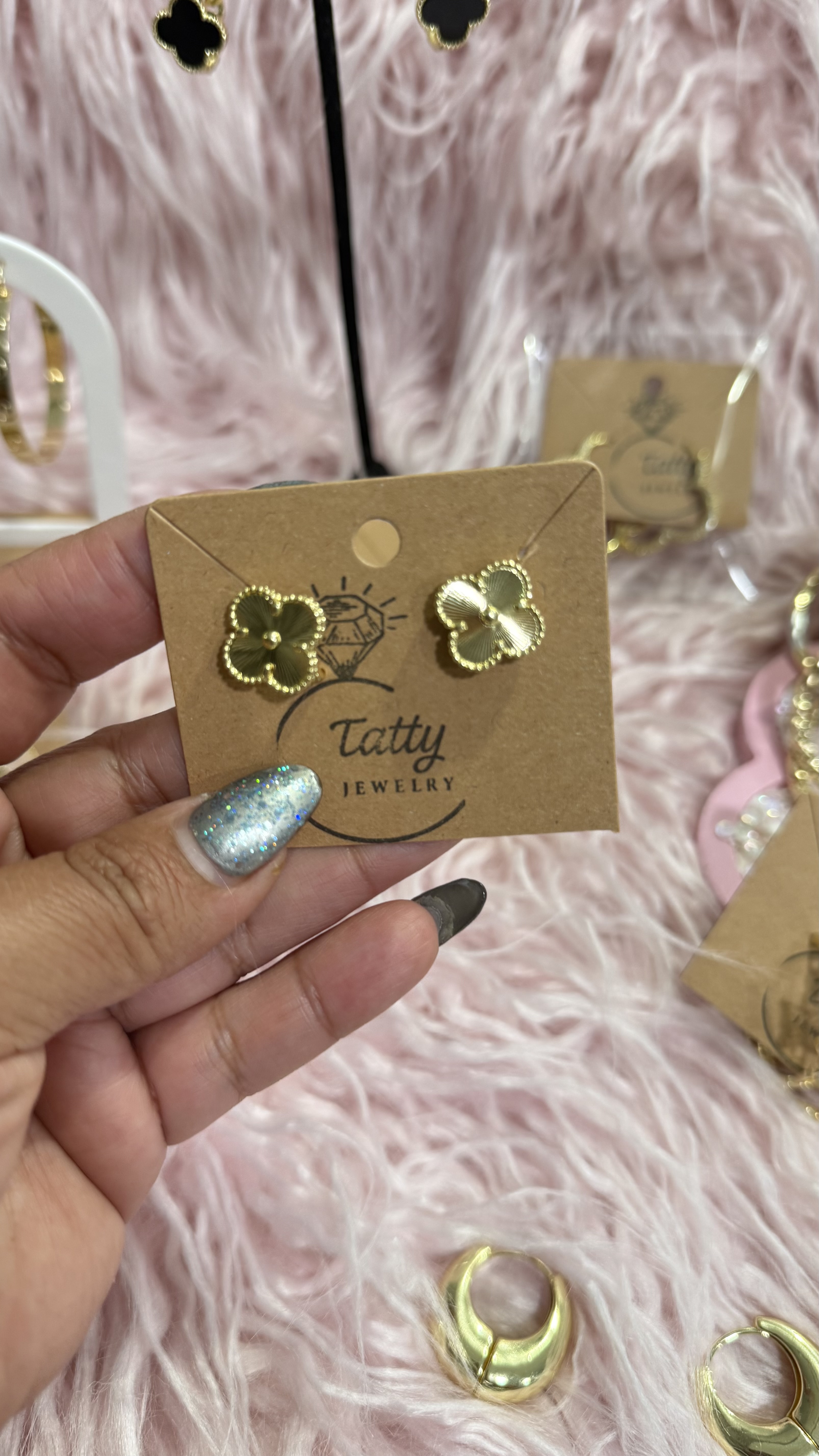 Gold plated Flower Earring